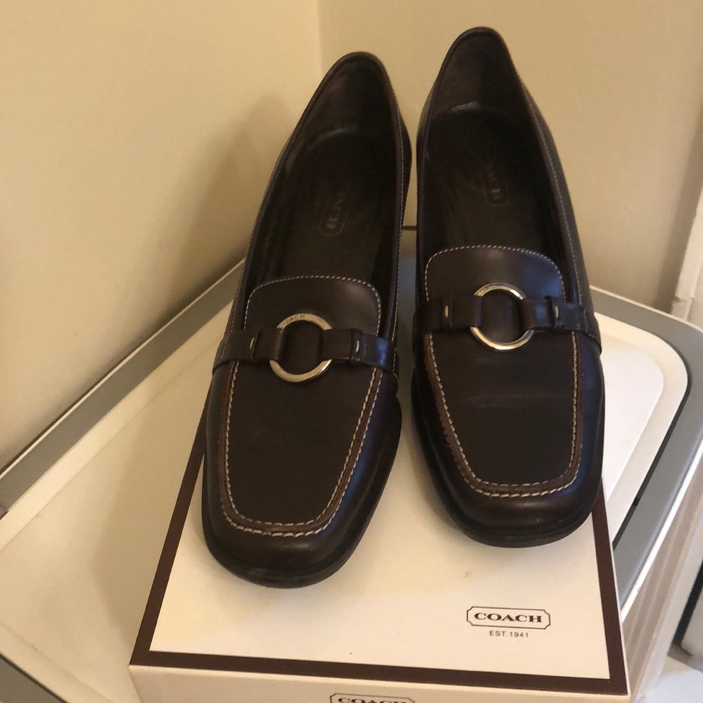 Coach brown loafers